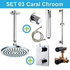 Wiesbaden Wiesbaden inbouw regendouche set 03 Caral Chroom