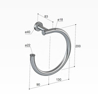 Handdoekring Hotbath Cobber (15 Verschillende Kleuren)