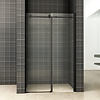 Wiesbaden Nisdeur Wiesbaden Schuifbaar 2-Delig 120x200 cm 8 mm Nano Coating Mat Zwart