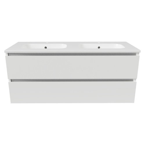 Onderkast Arcqua Luna Badmeubel 120 cm Greeploos Excl. Wastafelblad MDF Hoogglans Wit 