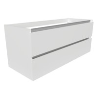 Onderkast Arcqua Luna Badmeubel 120 cm Greeploos Excl. Wastafelblad MDF Hoogglans Wit