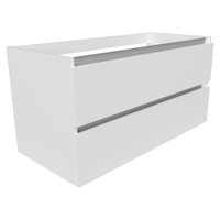 Onderkast Arcqua Luna Badmeubel 100 cm Greeploos Excl. Wastafelblad MDF Hoogglans Wit