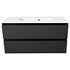 Arcqua Onderkast Arcqua Luna Badmeubel 100 cm Greeploos Excl. Wastafelblad MDF Mat Zwart