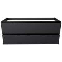 Onderkast Arcqua Luna Badmeubel 120 cm Greeploos Excl. Wastafelblad MDF Mat Zwart
