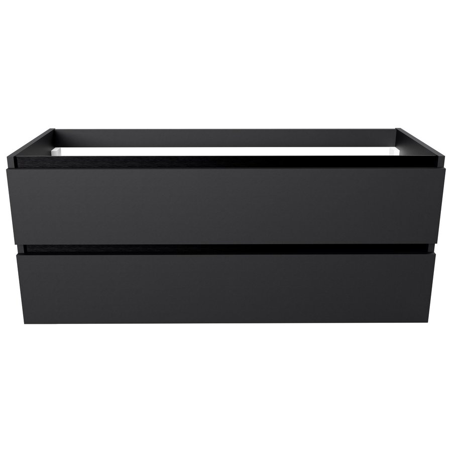 Onderkast Arcqua Luna Badmeubel 90 cm Greeploos Excl. Wastafelblad MDF Mat Zwart