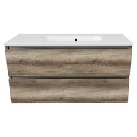 Onderkast Arcqua Luna Badmeubel 100 cm Greeploos Excl. Wastafelblad MDF Canyon Oak