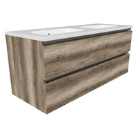 Onderkast Arcqua Luna Badmeubel 120 cm Greeploos Excl. Wastafelblad MDF Canyon Oak