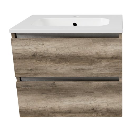 Onderkast Arcqua Luna Badmeubel 60 cm Greeploos Excl. Wastafelblad MDF Canyon Oak 