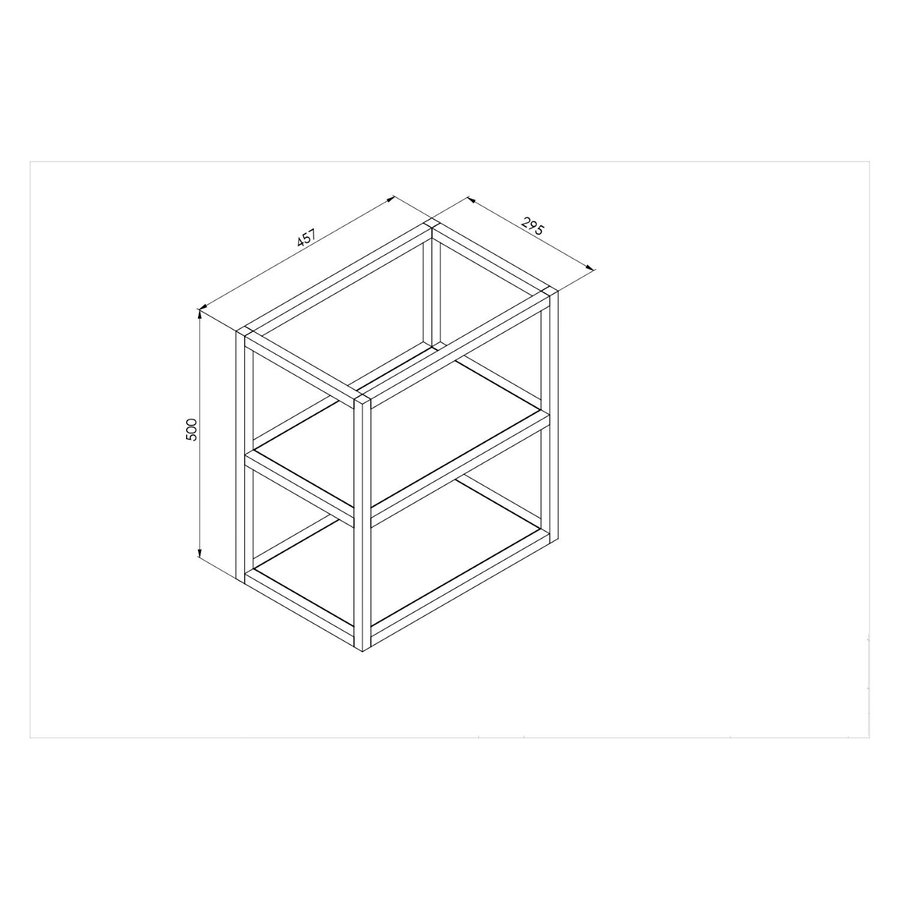 Frame tbv Arcqua Luna Onderkast Aluminium Mat Zwart