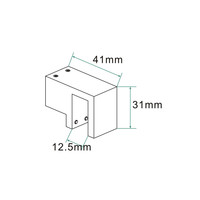 Glaskoppeling Wiesbaden Slim Voor Stabilisatiestang Mat Zwart