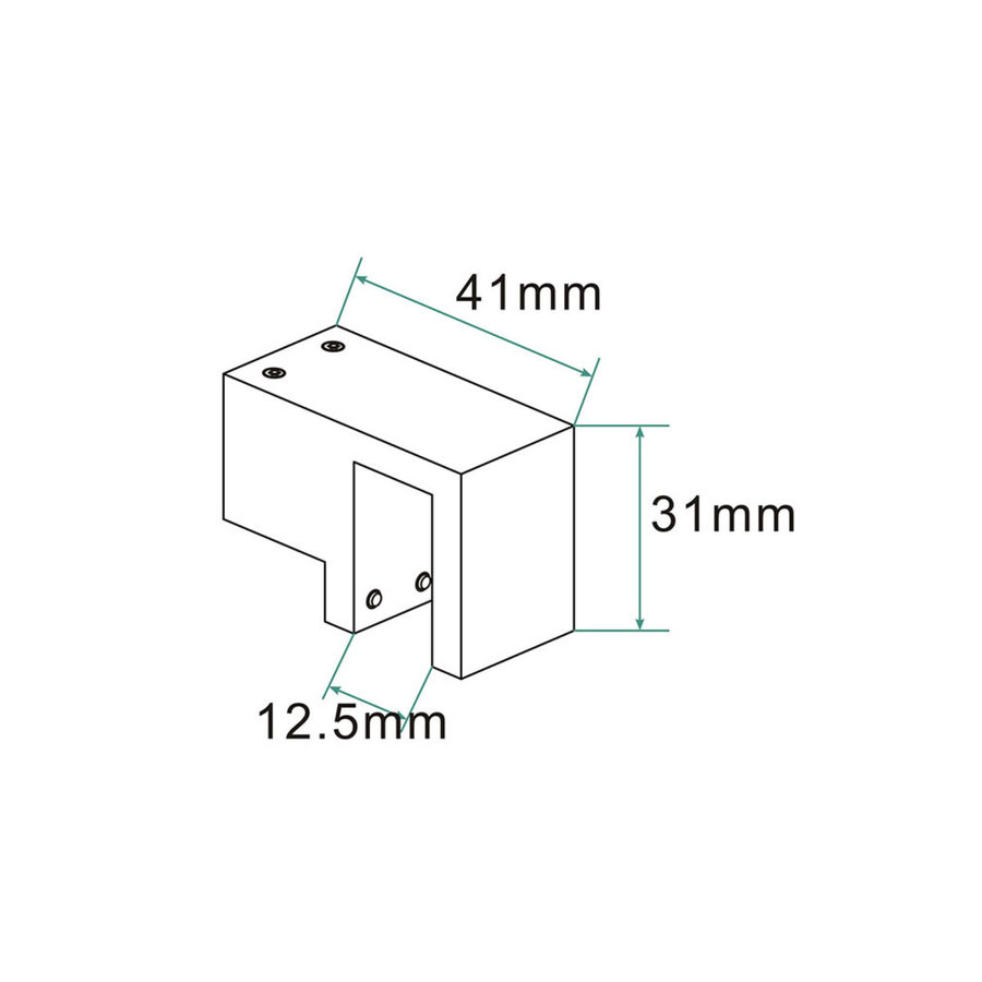 Glaskoppeling Wiesbaden Slim Voor Stabilisatiestang Mat Zwart