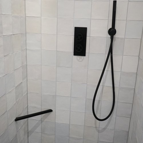 BWS Showerstick de Voetsteun Voor in de Douche Mat Zwart 