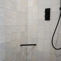 BWS Showerstick de Voetsteun Voor in de Douche Mat Zwart