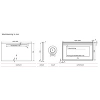 Badkamerspiegel Xenz Bardolino 90x70 cm met Ledverlichting en Spiegelverwarming