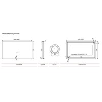 Badkamerspiegel Xenz Garda 160x70cm met Ledverlichting Boven- en Onderzijde en Spiegelverwarming