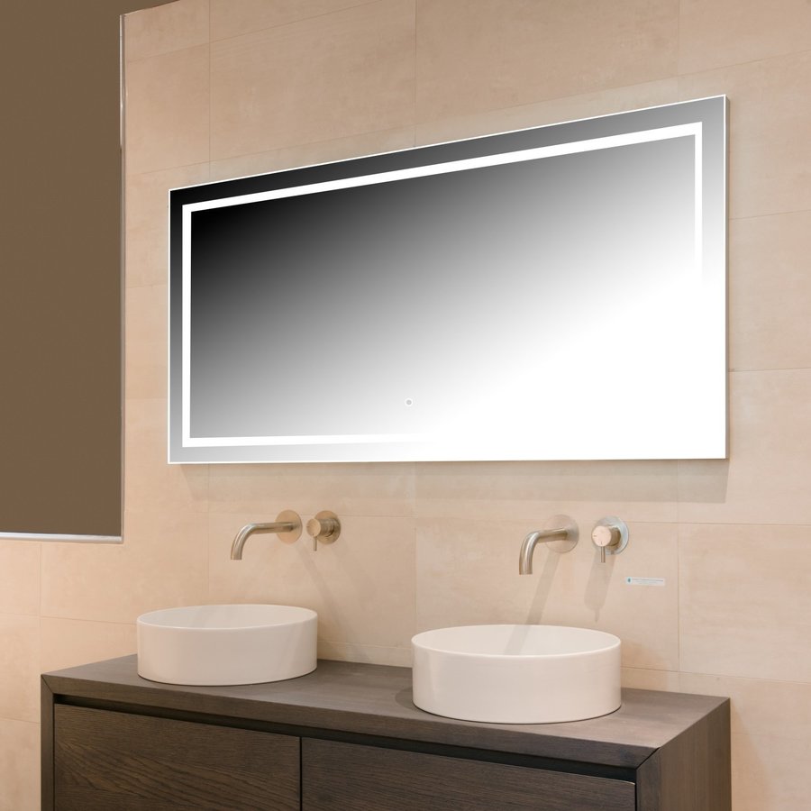 Badkamerspiegel Xenz Sirmione 100x70cm met Rondom Ledverlichting en Spiegelverwarming