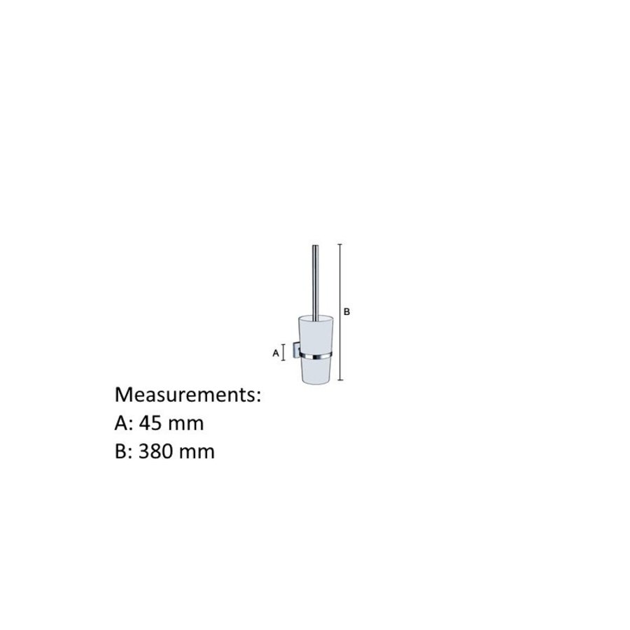 Toiletborstel met Wandhouder Smedbo House Melkglas Mat Wit