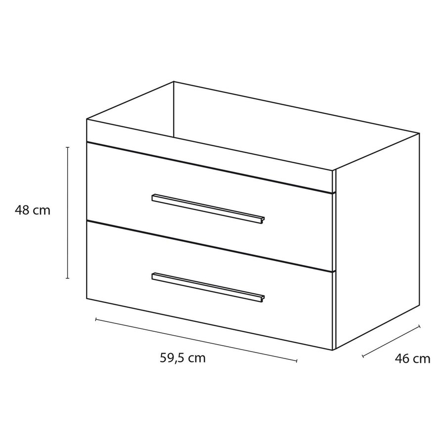 Onderkast Differnz Style 60x46cm Mat Wit