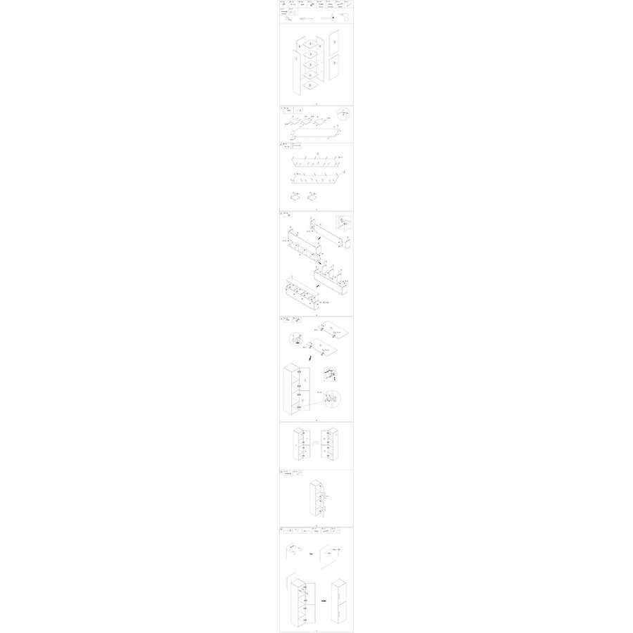 Hoge Kast Differnz Shout 140cm Wit