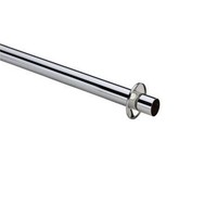 Buis en rozet voor uitlaatfitting 32x500 mm chroom