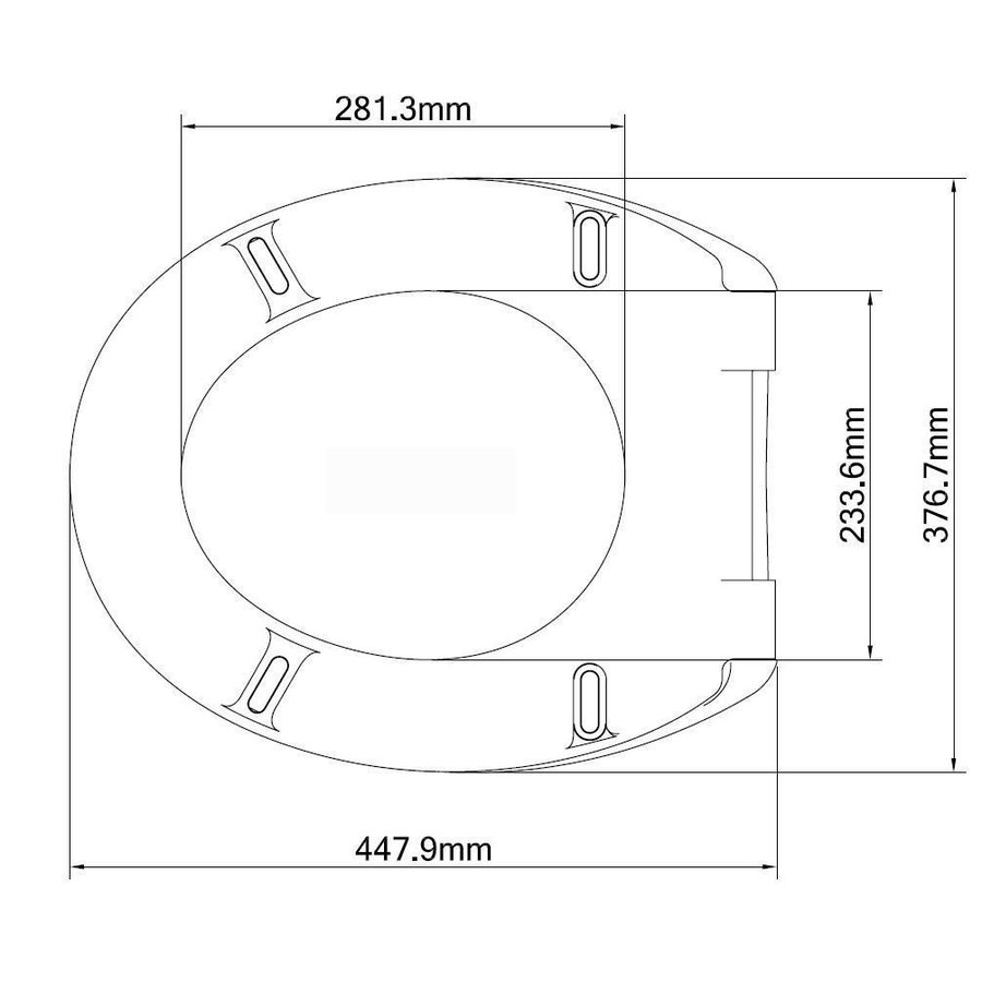 Toiletzitting universeel RVS met softclose & quickrelease