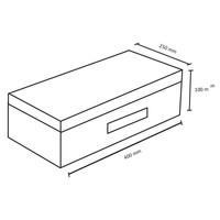 Fonteinplank Differnz Hout 40x25x10cm Bruin Eiken