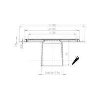 Renovatievloerput Aquaberg Incl. 2 Reukafsluiters Met 1 Aansluiting 15x15x7.1 cm RVS