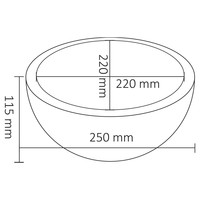 Waskom Differnz Ruz 25 cm Mat Wit