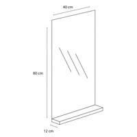 Badkamerspiegel Differnz Tight 80x40 cm met Planchet Wit