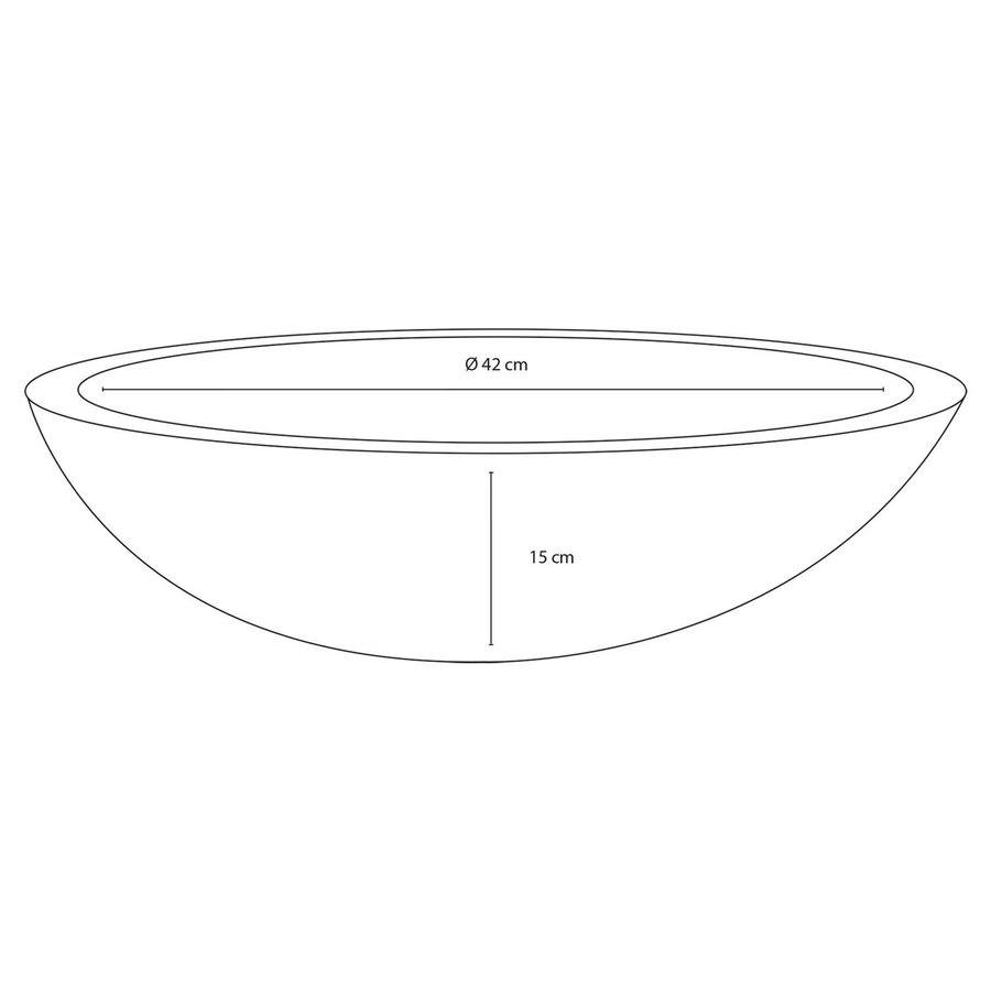 Waskom Differnz Puur 45cm Zwart