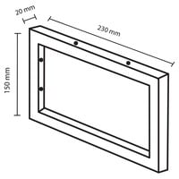 Ophangbeugel Differnz 2x23x15 cm Zwart (per 2 stuks)