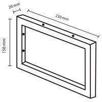 Ophangbeugel Differnz 2x23x15 cm RVS (per 2 stuks)