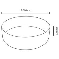 Waskom Differnz Mira 36x12 cm Zwart