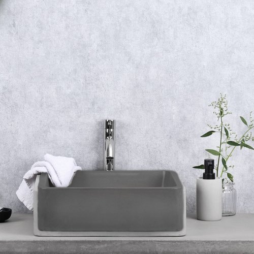 Waskom Differnz Marba Vierkant 40x40x12 cm Beton Donker 