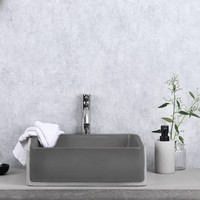 Waskom Differnz Marba Vierkant 40x40x12 cm Beton Donker