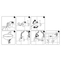 Hoekstopkraan Differnz Met Rozet 1/2x3/8 mm Mat Wit