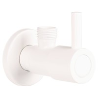 Hoekstopkraan Differnz Met Rozet 1/2x3/8 mm Mat Wit