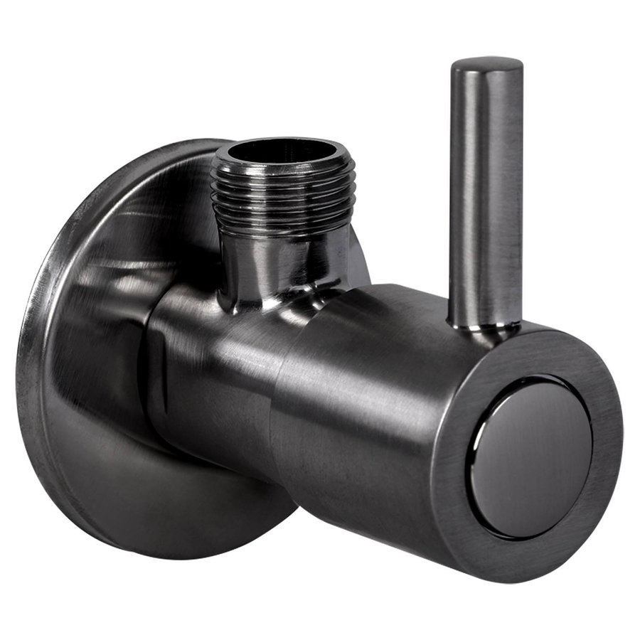 Hoekstopkraan Differnz Met Rozet 1/2x3/8 mm Gunmetal