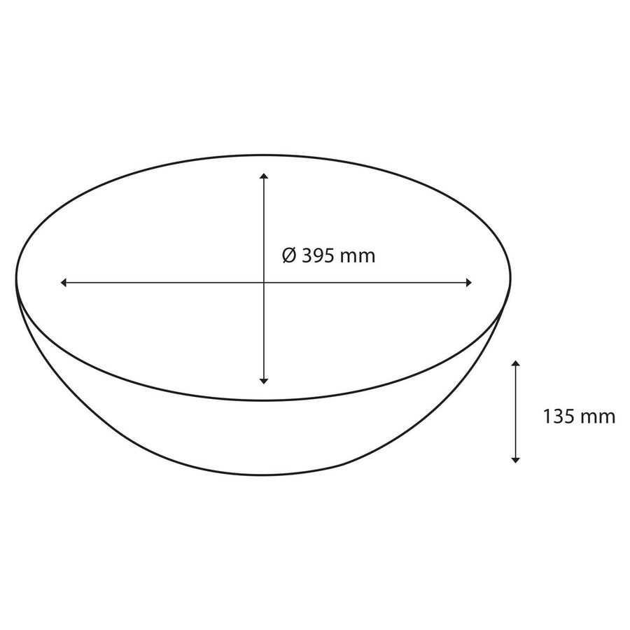 Waskom Differnz Duo 39.5x13.5cm Keramiek Zwart