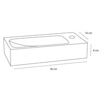 Fontein Differnz Doni 36x16x8cm Donker Beton