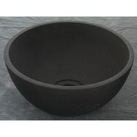 Waskom Imso Lavabo Mini Tondo Basalto Nero 26x13cm