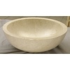 Imso Waskom Imso Lavabo Tondo Levigato Beige Marmer 45x15cm