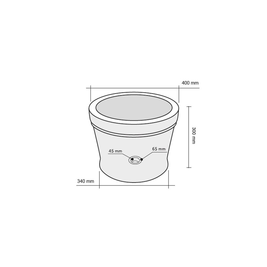 Waskom Imso Lavabo Secchio Cream Marmer 40x30cm