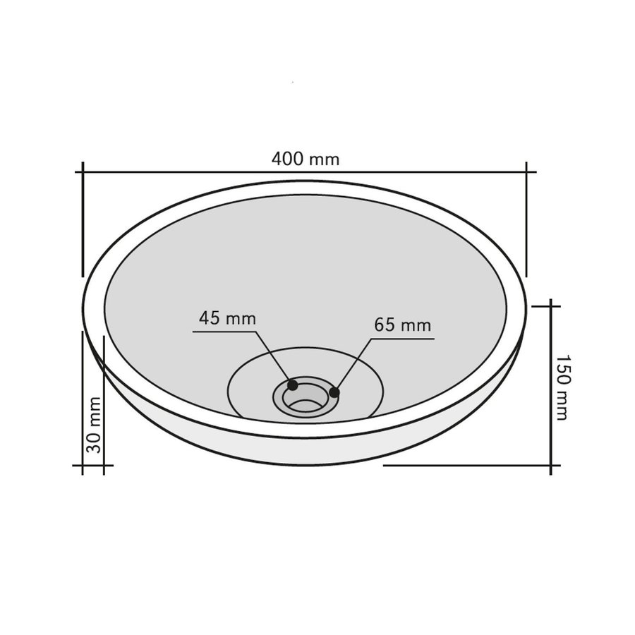 Waskom Imso Lavabo Tondo Trotol Beige Marmer 40x15cm