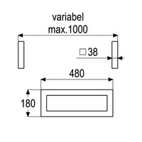 Wastafelbeugel Casajoy 48x18cm RVS