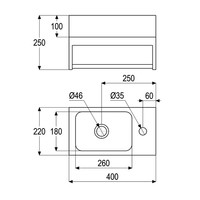 Fontein Casajoy Atlas 40x22x25cm Natuursteen Met RVS Frame