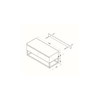 Badkamermeubel Casajoy Vermont 120x46x55cm Eiken