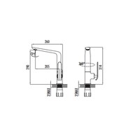 Keukenmengkraan Boss & Wessing Bloom Chroom