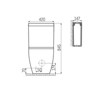 Toiletreservoir Boss & Wessing Grande Wit