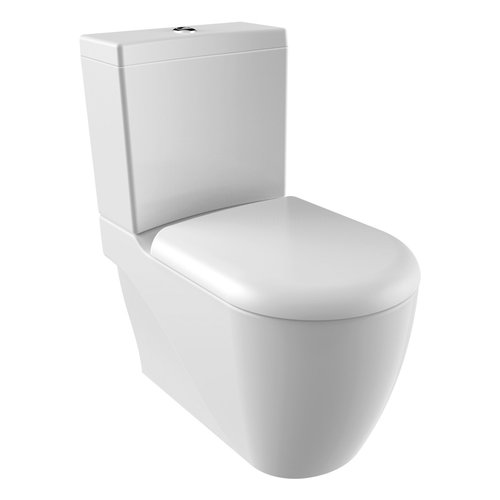 Toiletpot Staand Boss & Wessing Grande Onder En Muur Aansluiting Wit 